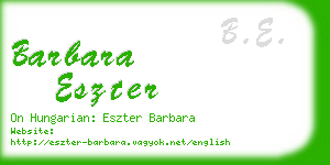 barbara eszter business card